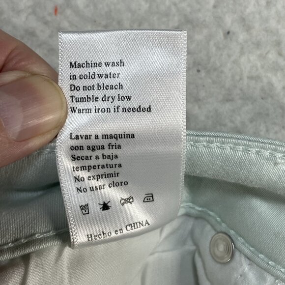 Kancan Jeans Women Size 28 Mint Green Low Rise Skinny Tapered Zip Ankle 30x27 - Picture 13 of 14